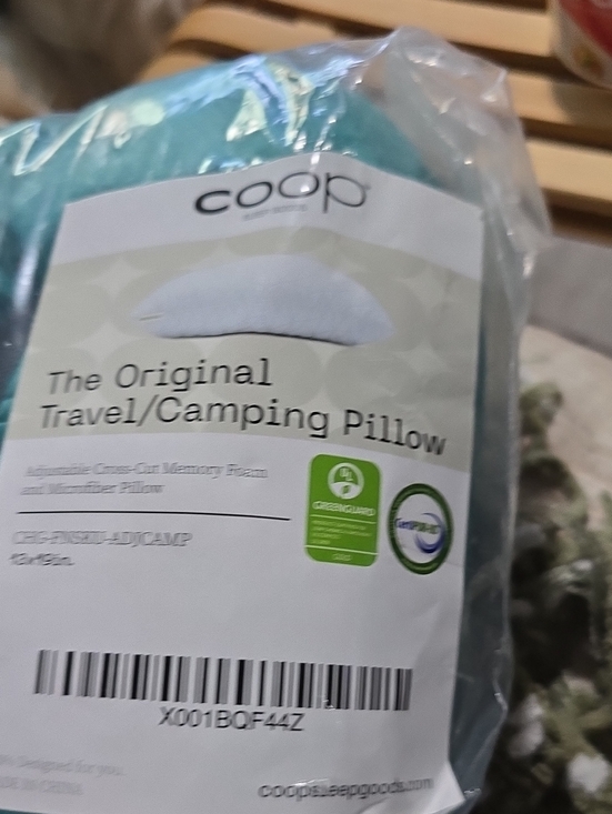 Other - Coop Home Goods Original Travel/Camping Pillow in Teal